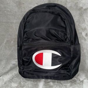 Champion Black Backpack with Bold Oversized C Logo OS